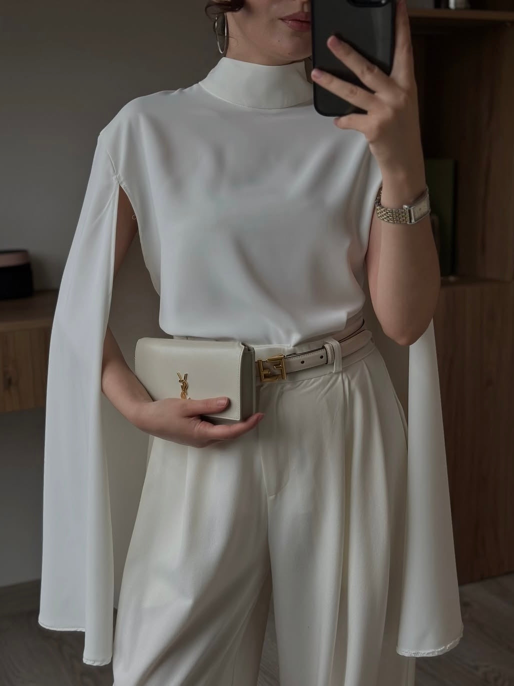 Elegant Cape Blouse