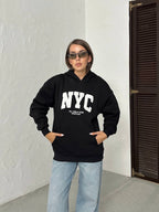 Black New York Hoodie