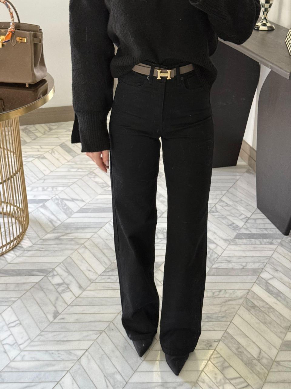 Zara Black Straight Jeans