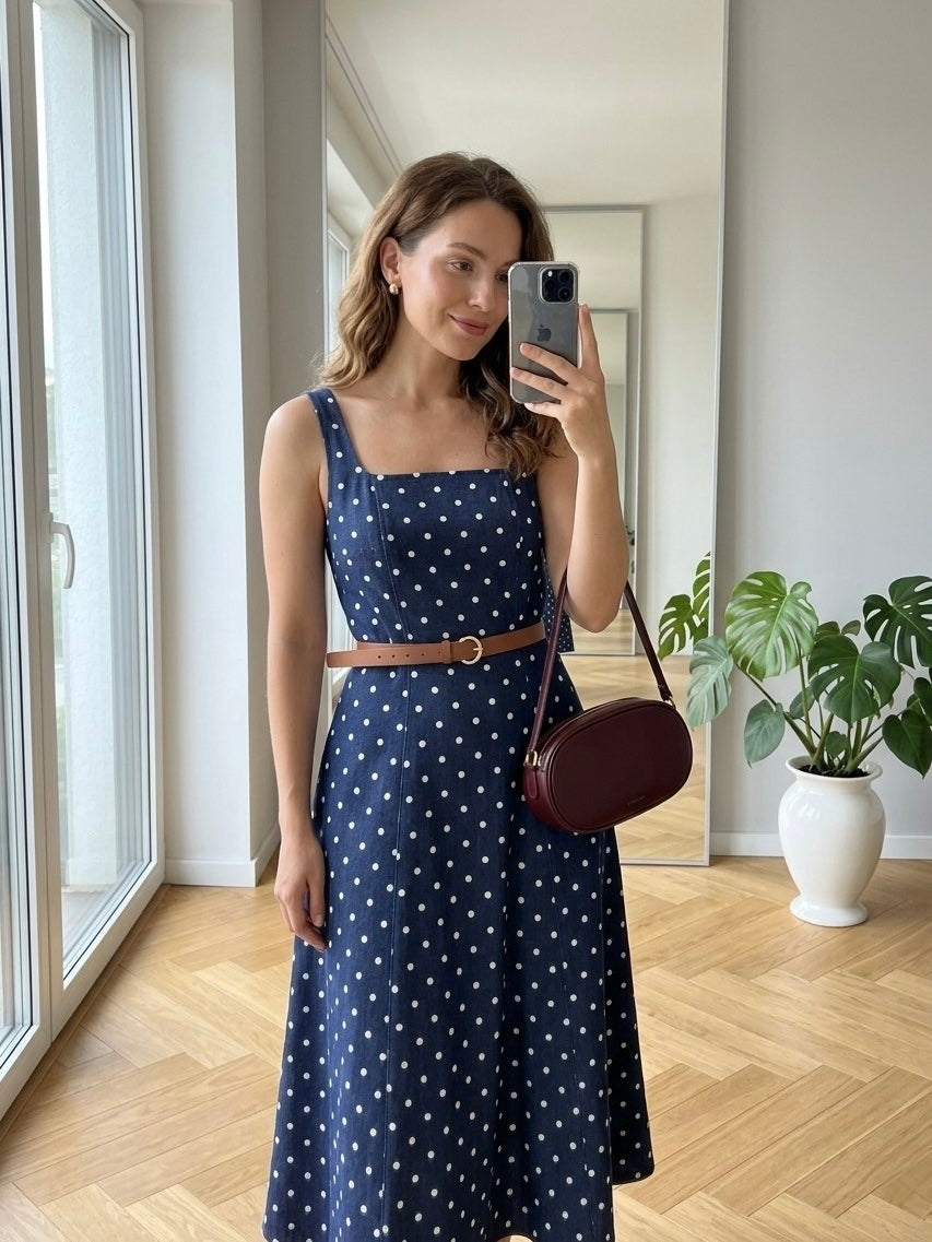 Polka Dot Midi Dress
