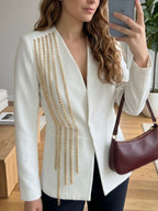 Gold Chain Accent Blazer