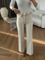 High Waist Straight Leg Jeans
