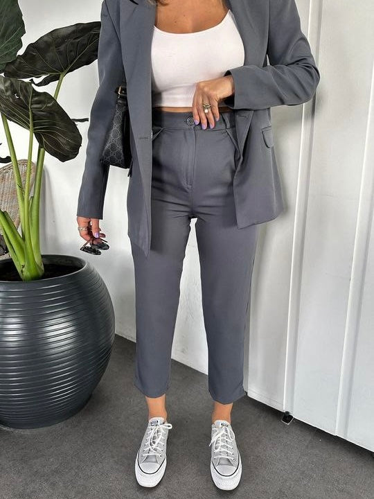 Elite Grey Blazer Set