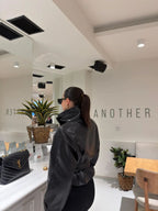 Black Leather Belted Trench