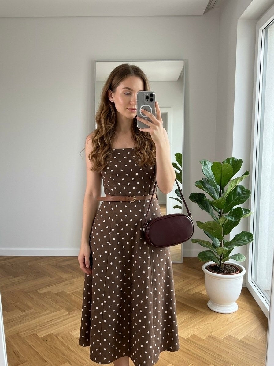 Polka Dot Midi Dress