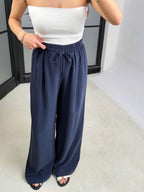 Midnight Breeze Wide-Leg Pants