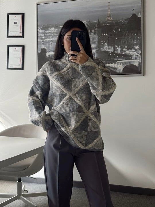Geometric Knit Sweater