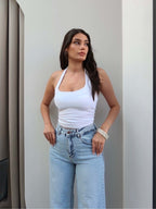 Lace Hem Wide Leg Jeans