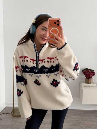 Nordic Pattern Knit Sweater