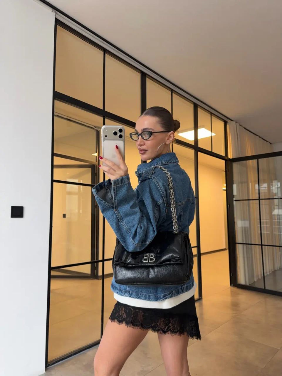Denim Belted Utility Jacket