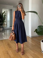 Elegant Navy Dress