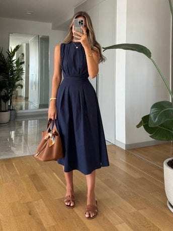 Elegant Navy Dress