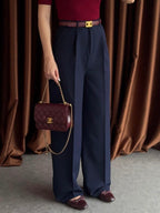 Formal Navy Fabric Pants