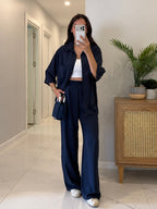 Navy Relaxed Two-Piece Set
