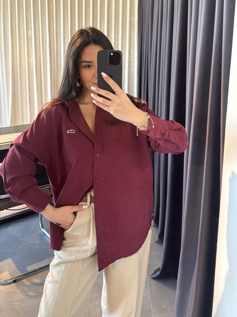 Lacoste Burgundy Classic Shirt