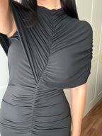 Black Velvet Grace Dress