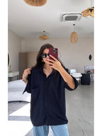 Navy Oversized Shirt