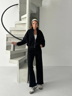 Black Zip-Up Tracksuit