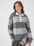 Grey & White Knit Sweater