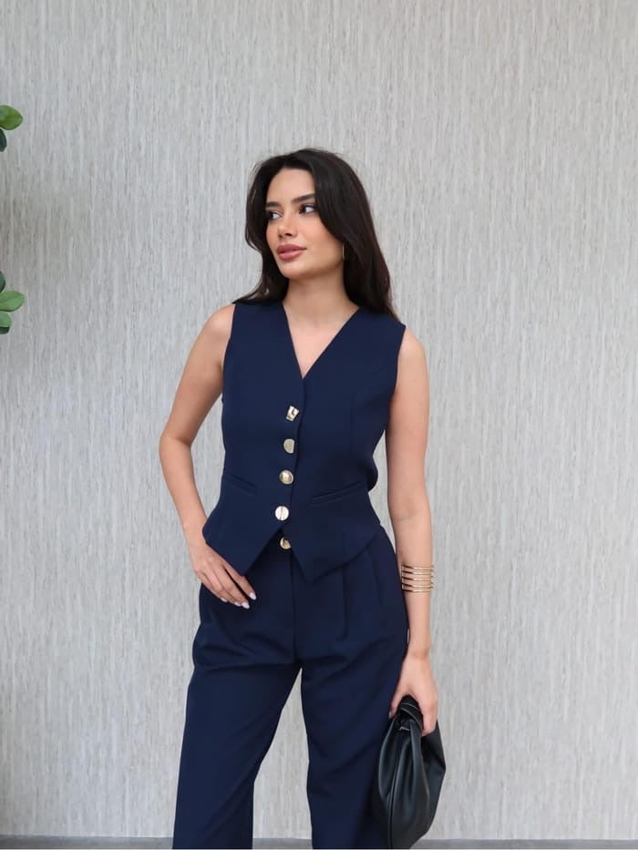 Navy Classic Vest Set
