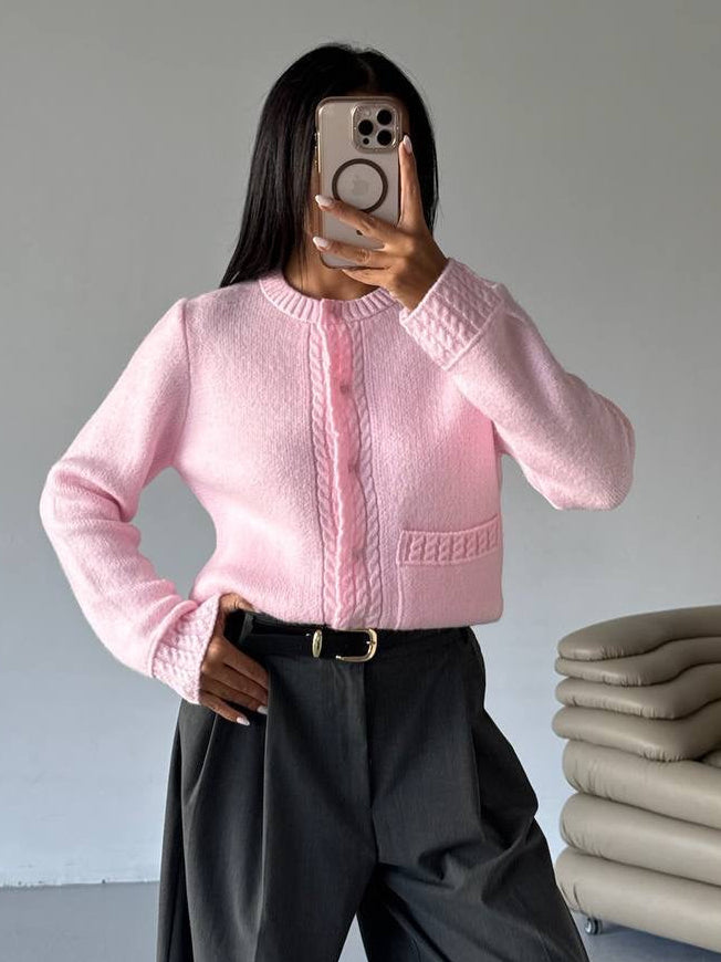 Pink Knit Cardigan