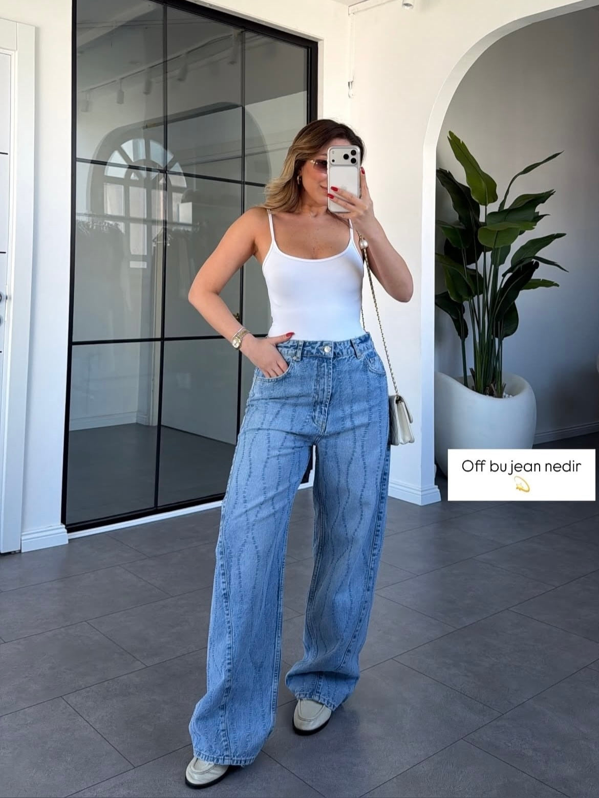 Laser Detail Denim Jeans