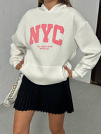 White New York Hoodie