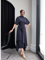 Luna Asymmetrical Drape Dress
