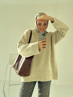 Beige Wool Sweater