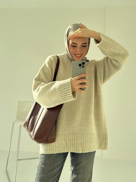 Beige Wool Sweater