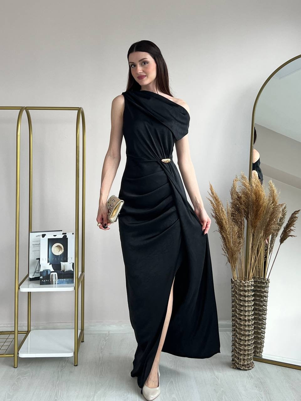 Off-Shoulder Black Dress