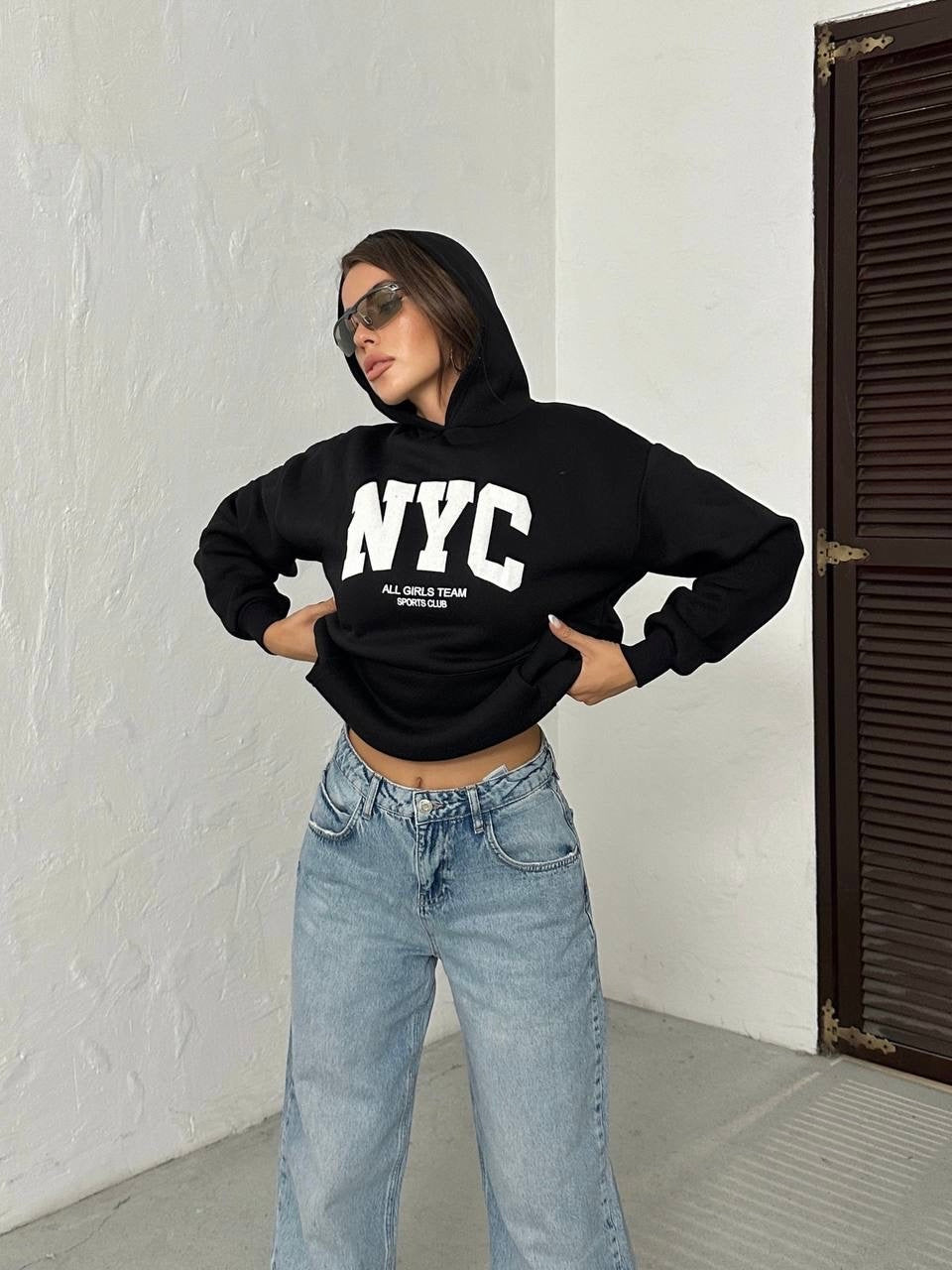 Black New York Hoodie