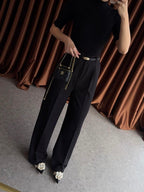 Formal Black Fabric Pants