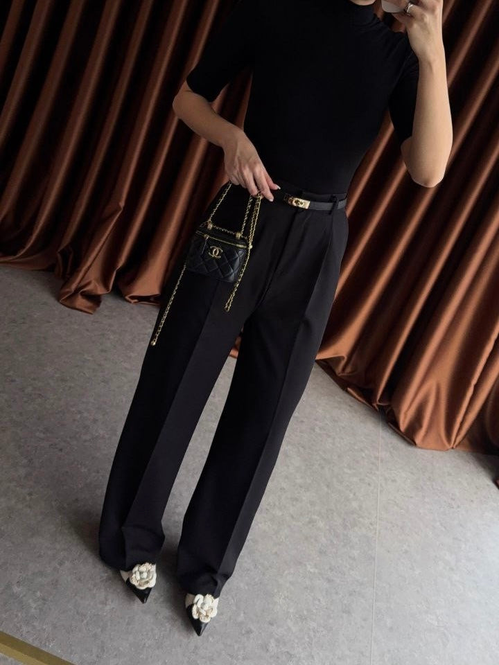 Formal Black Fabric Pants