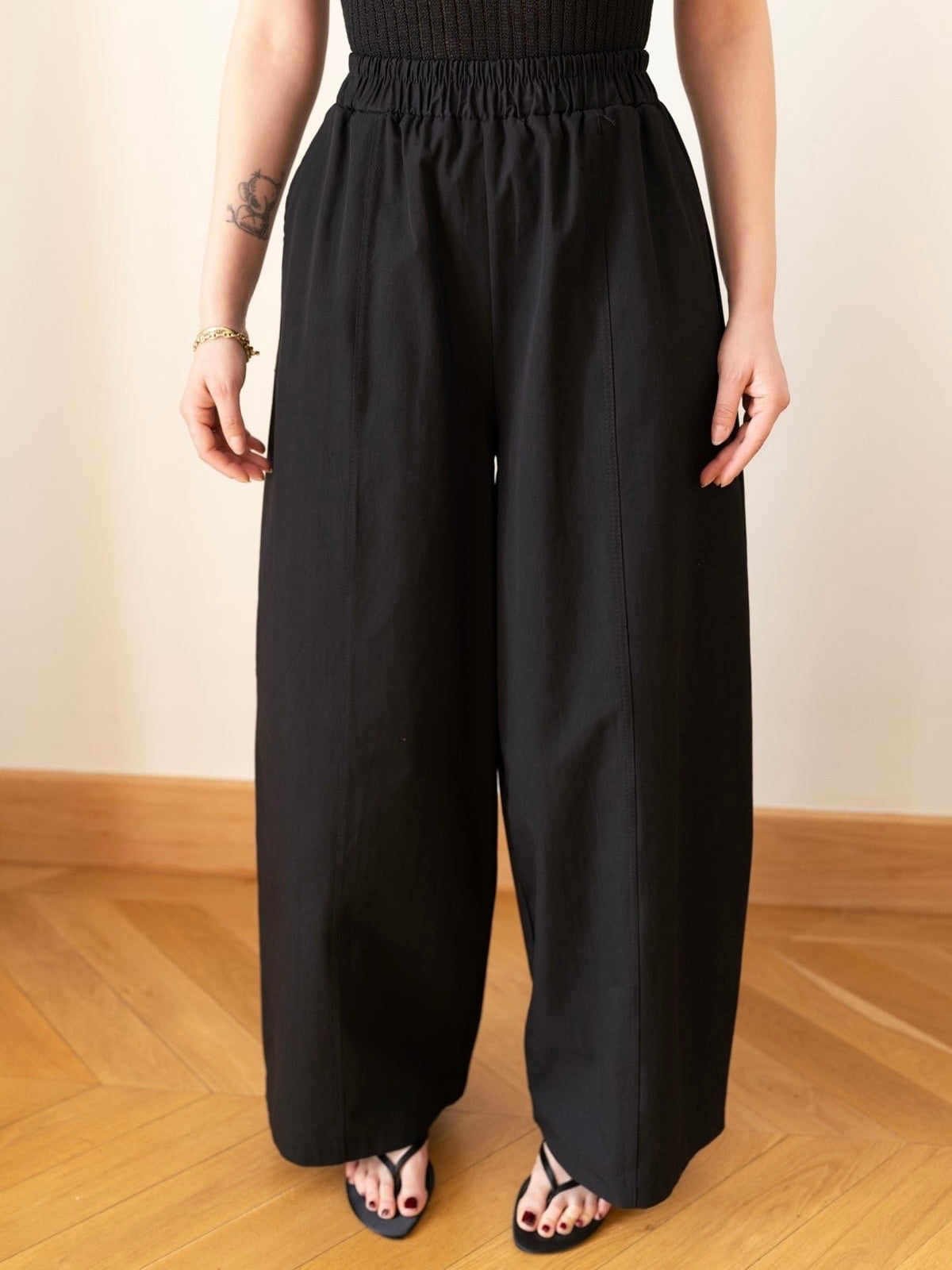 Black Wide Leg Palazzo Pants