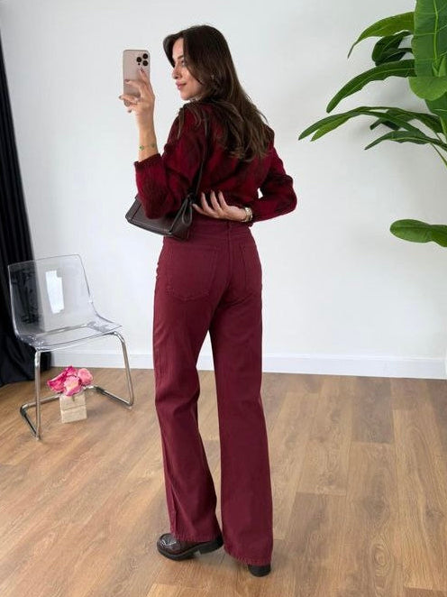 High Waist Straight Jeans