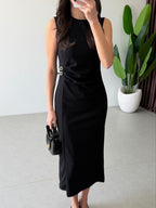Classic Black Midi Dress