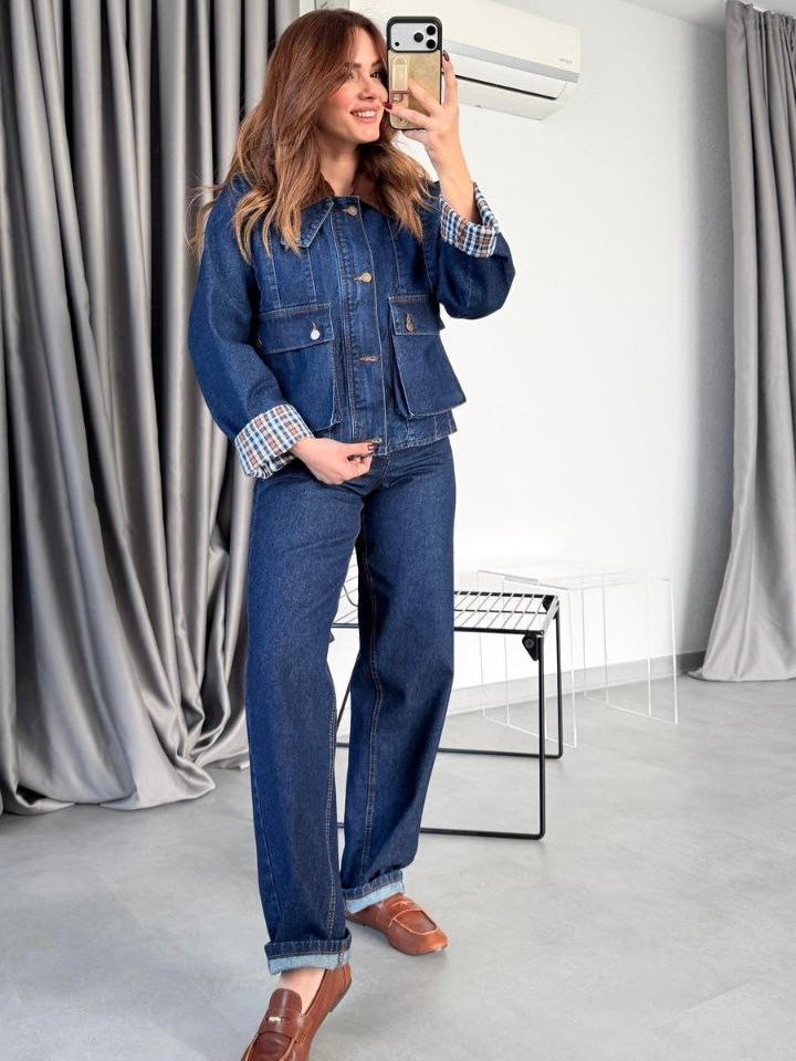 Zara Denim Two-Piece Set
