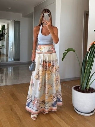 Seashell Bloom Maxi Skirt