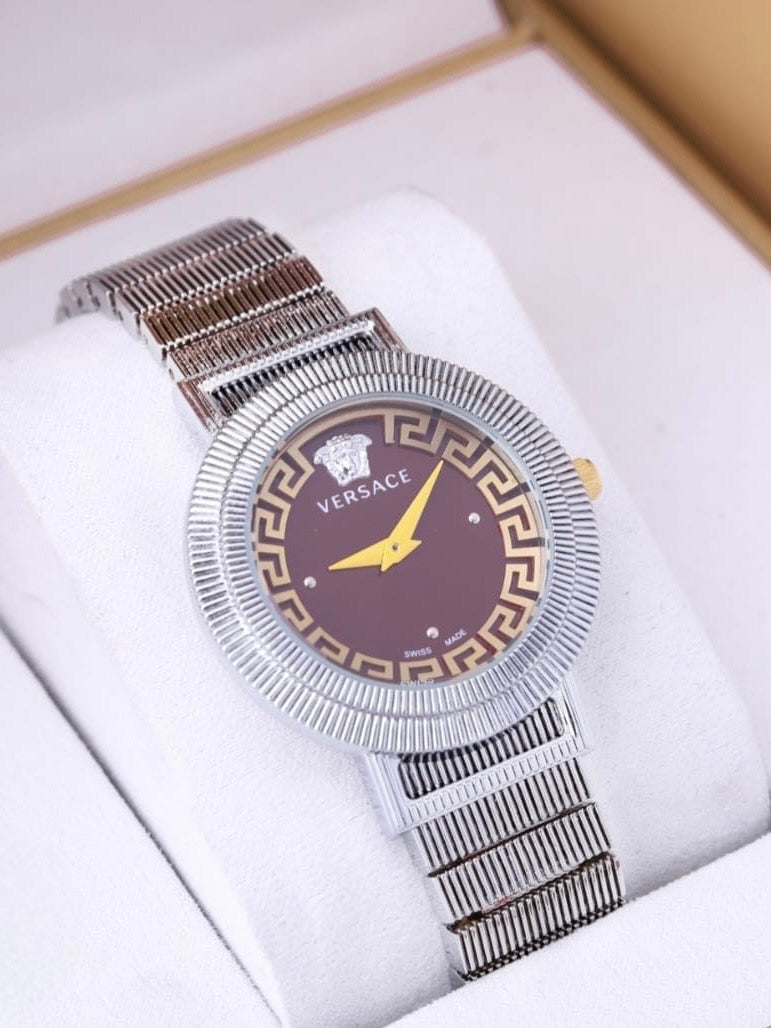 Versace Silver Purple Watch