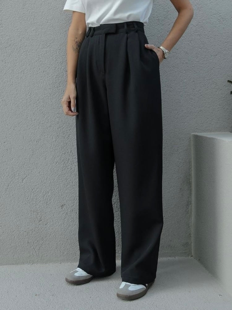 Black Wide-Leg Pants
