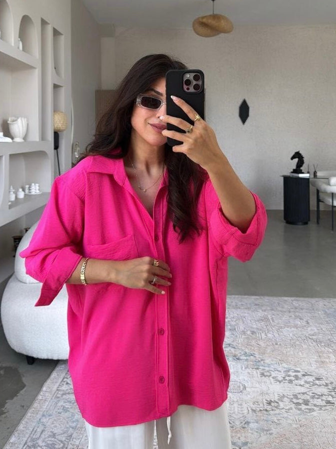 Fuchsia Oversized Shirt